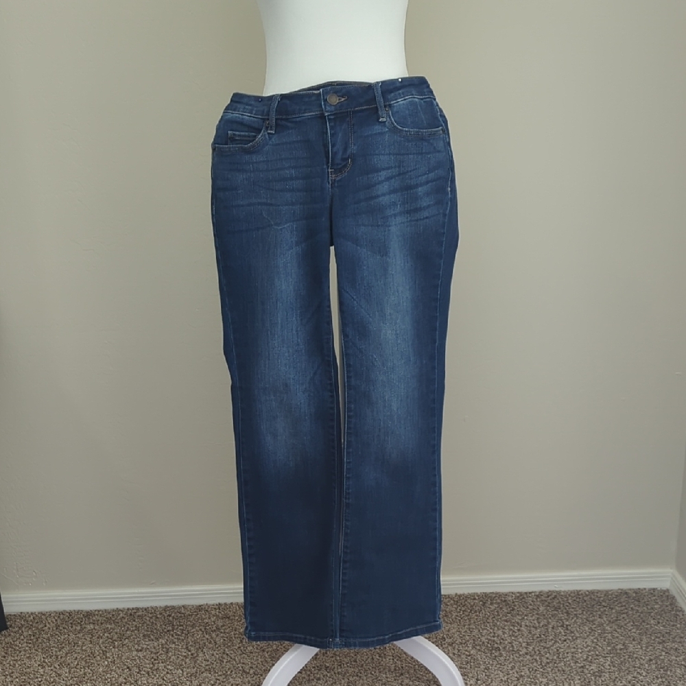New York And Company Dark Blue Straight Leg Women's Jeans, 6p